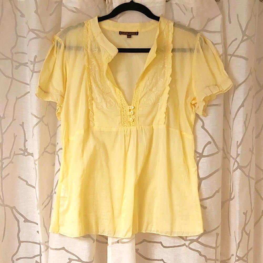 BOHO Mellow Yellow Blouse by Paper Moon in XL